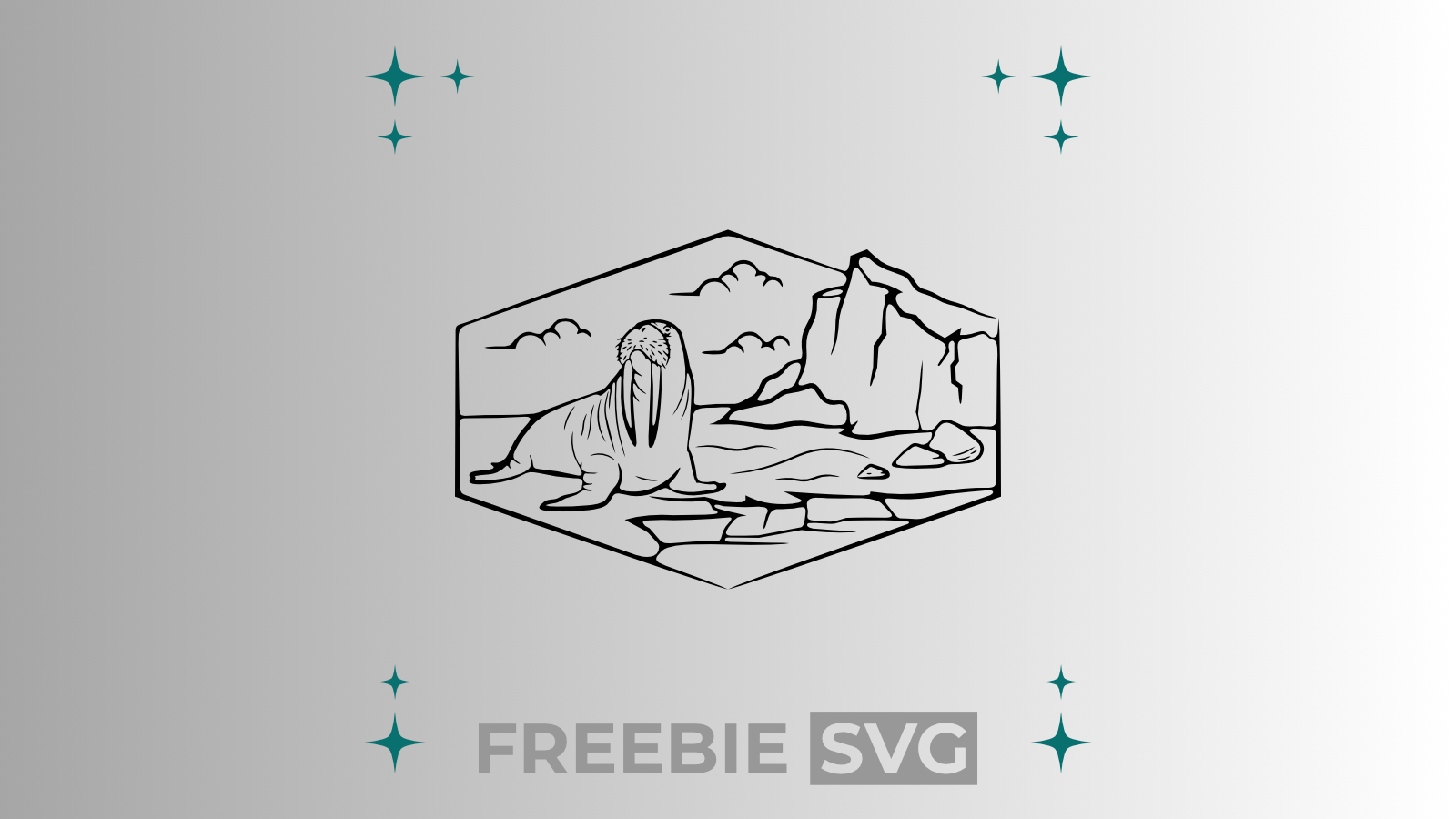 Walrosse | Laser- & Plotterdatei | Kostenlose SVG-Datei