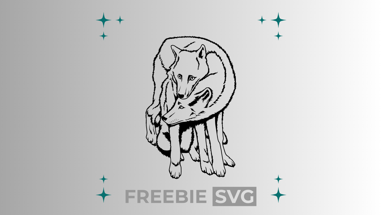 Wölfe | Laser- & Plotterdatei | Kostenlose SVG-Datei