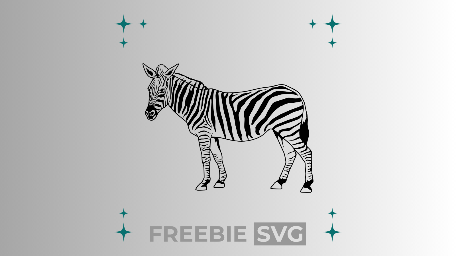 Zebra | Laser- & Plotterdatei | Kostenlose SVG-Datei