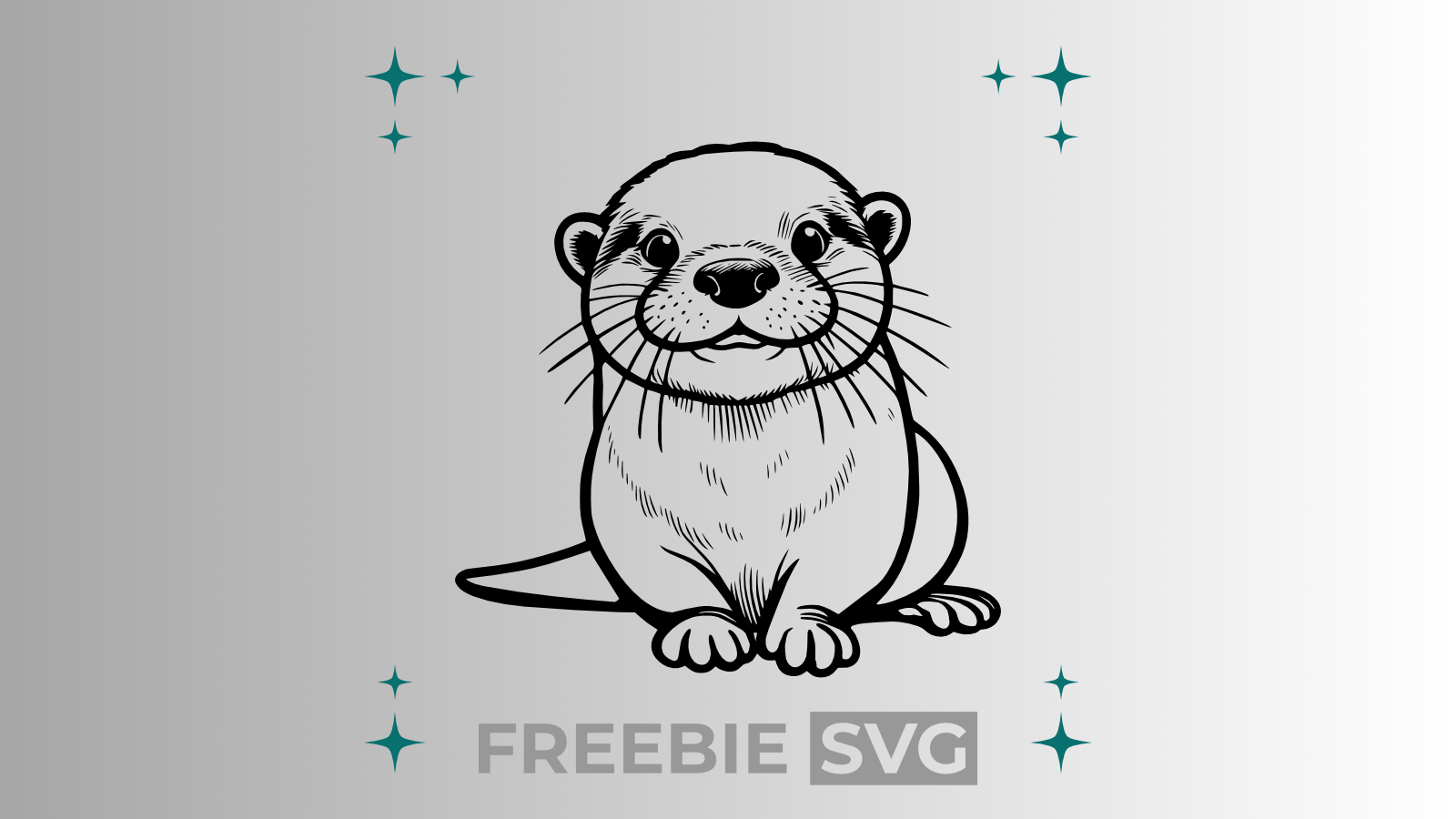 Zwergotter #2 | Laser- & Plotterdatei | Kostenlose SVG-Datei