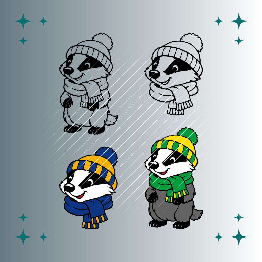 Happy Dachs Winter | Plotterdatei | SVG & PNG