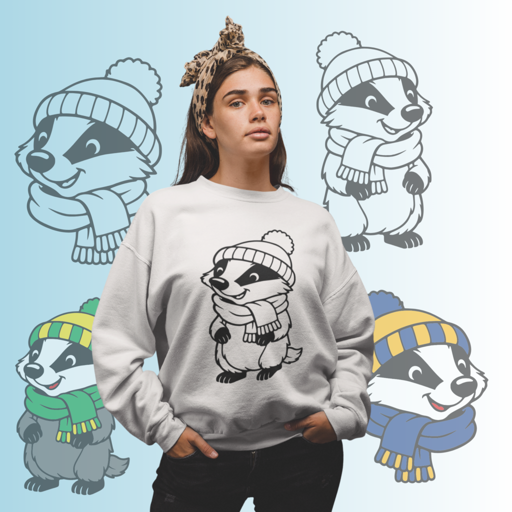 Happy Dachs Winter | Plotterdatei | SVG & PNG