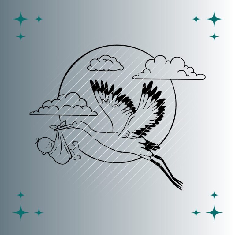 Baby & Storch | Plotterdatei | SVG & PNG