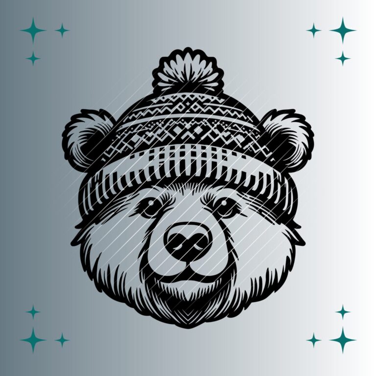 Bär Bommelmütze | Plotterdatei | SVG & PNG