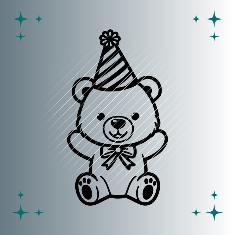 Bär Party #2 | Plotterdatei | SVG & PNG