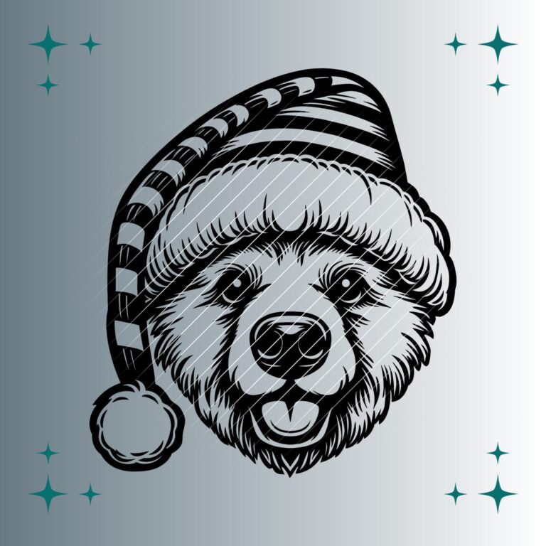 Bär Weihnachtsmütze | Plotterdatei | SVG & PNG