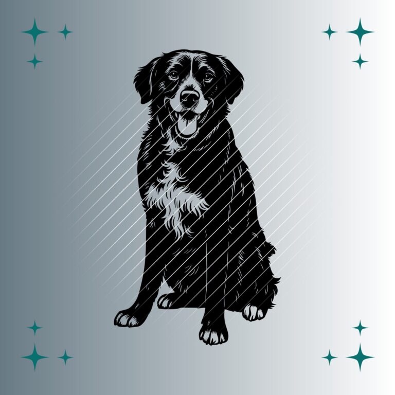 Berner Sennenhund Hovawart Mischling | Plotterdatei | SVG & PNG