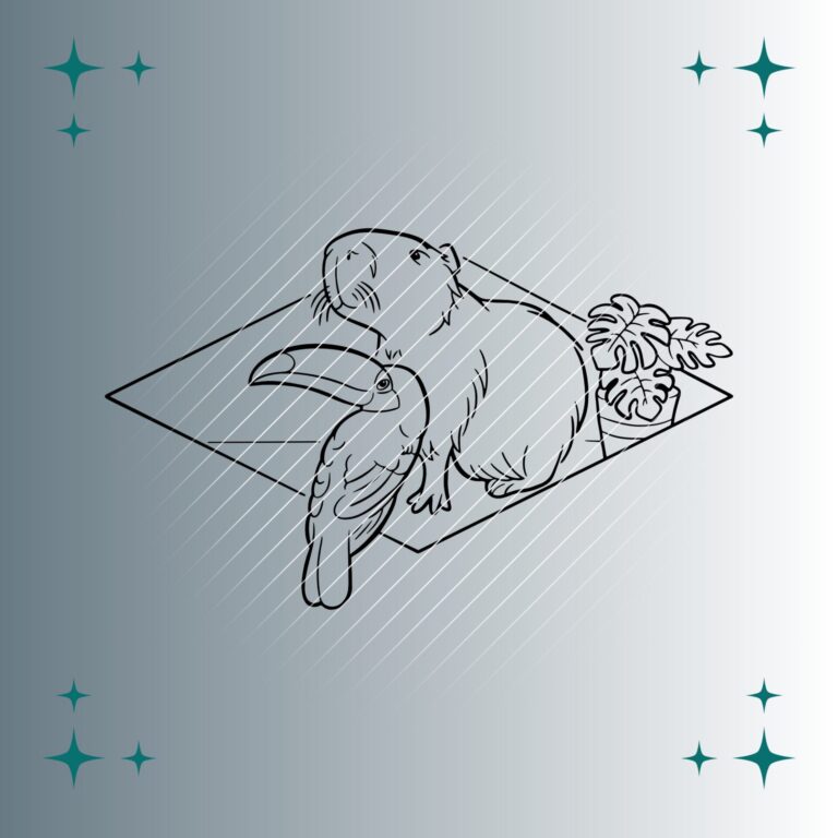 Capybara & Tukan | Plotterdatei | SVG & PNG