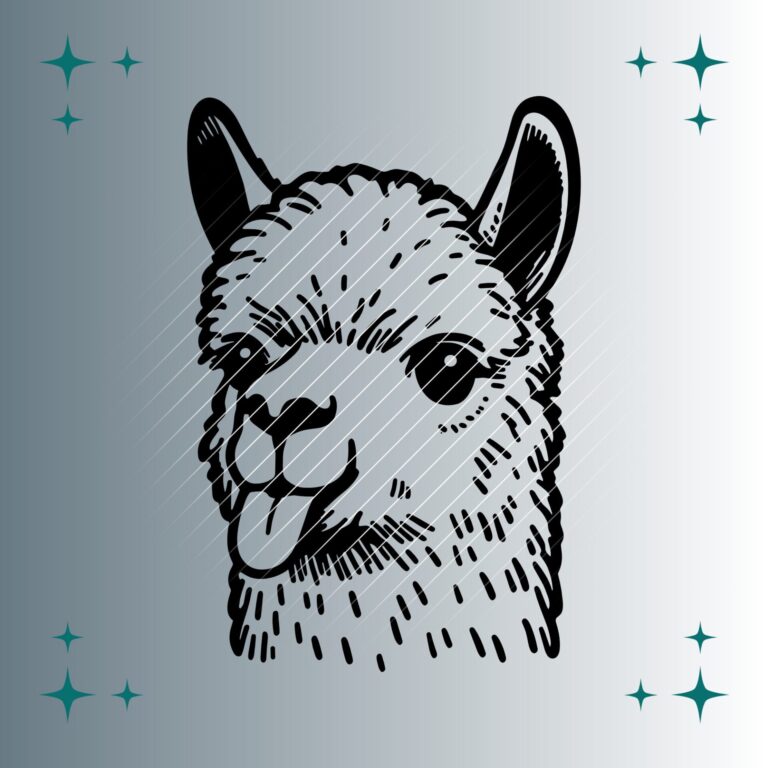 Crazy Alpaka | Plotterdatei | SVG & PNG
