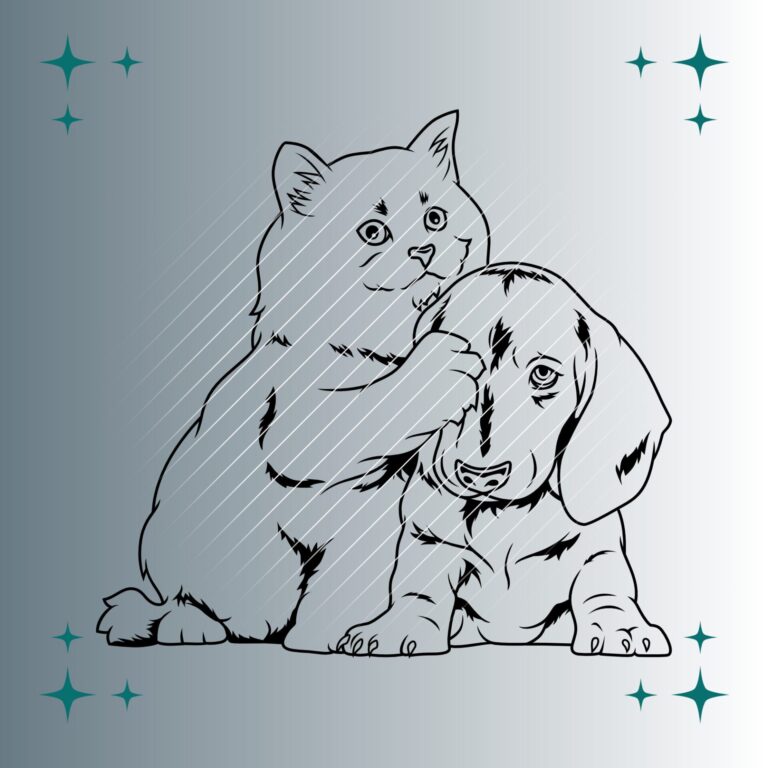 Dackel & Hauskatze | Plotterdatei | SVG & PNG