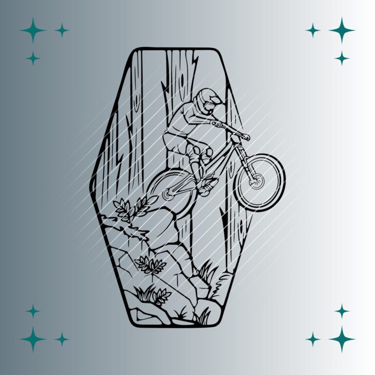 Downhillfahrer | Plotterdatei | SVG & PNG