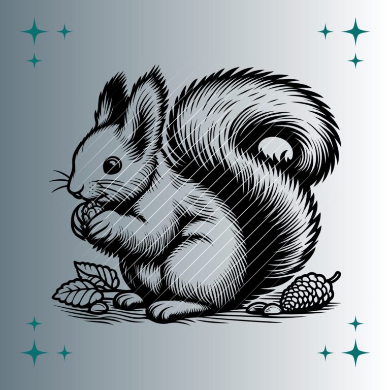 Eichhörnchen #3 | Plotterdatei | SVG & PNG