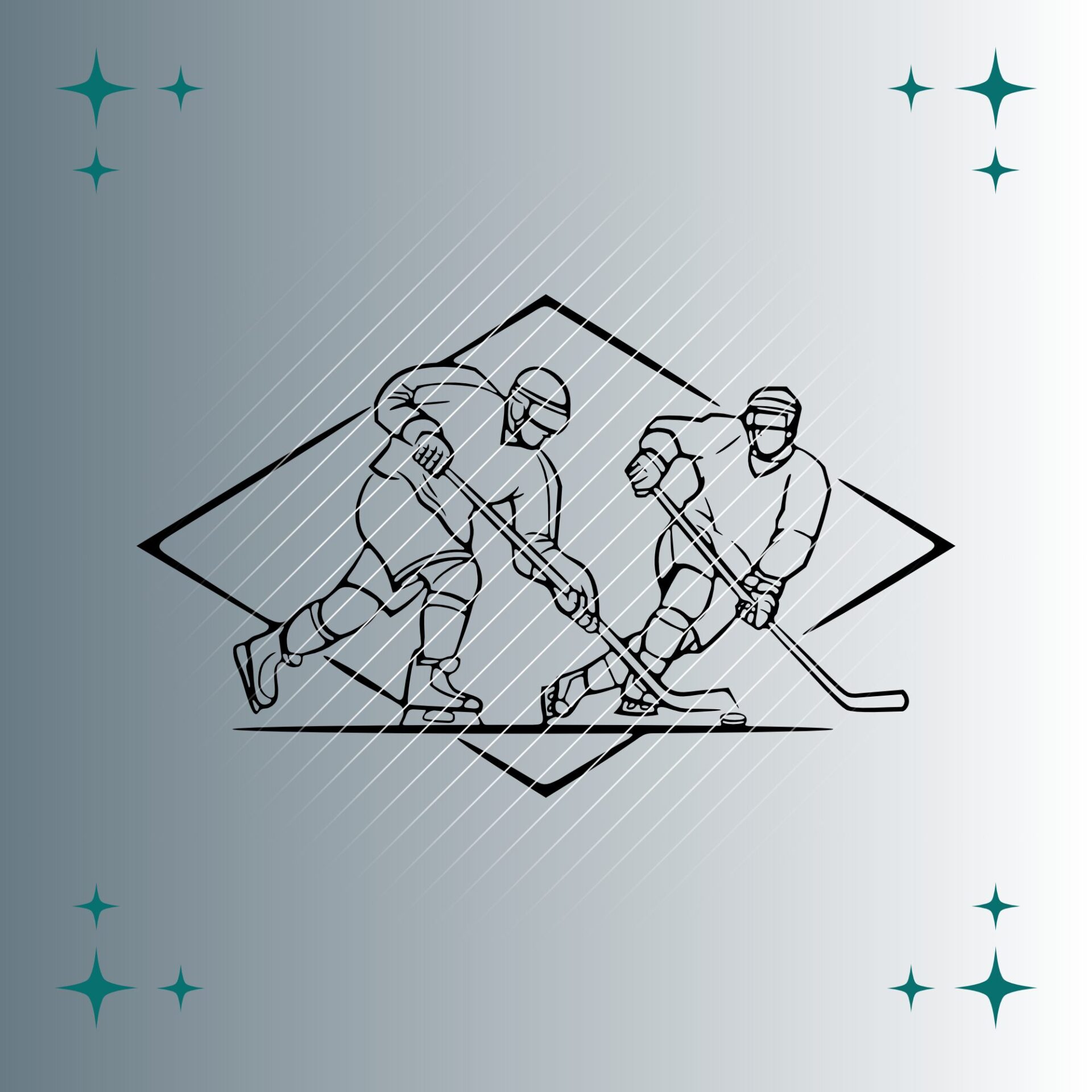 Eishockeyspieler | Plotterdatei | SVG & PNG