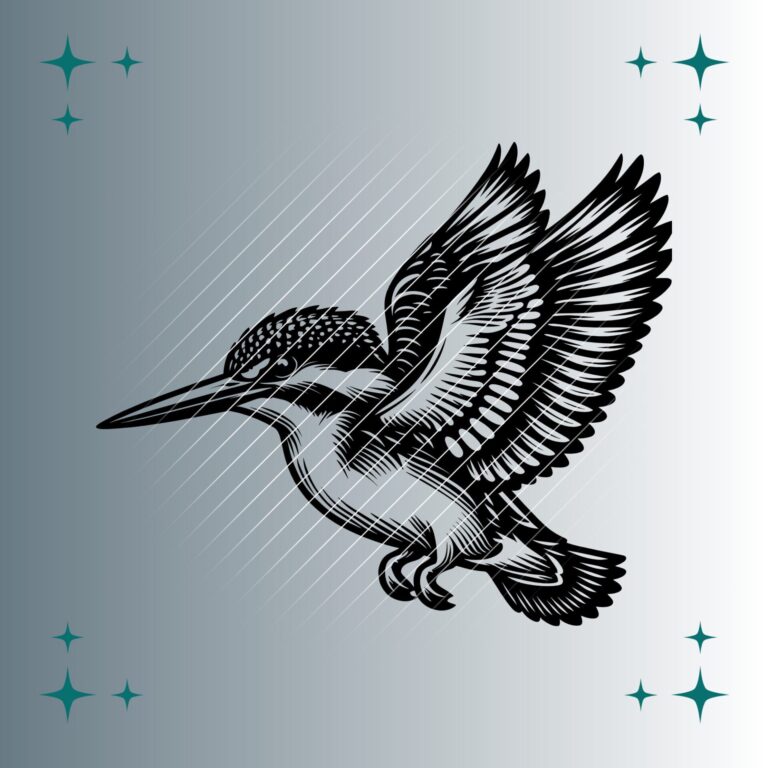 Eisvogel #2 | Plotterdatei | SVG & PNG