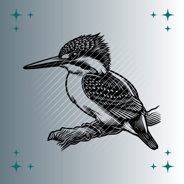 Eisvogel #3 | Plotterdatei | SVG & PNG