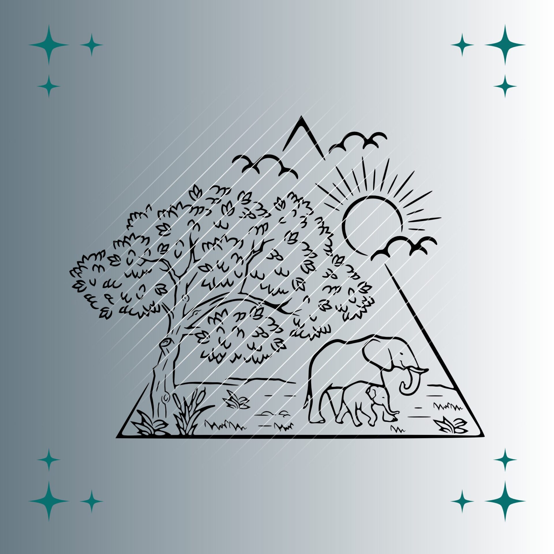 Elefanten #2 | Plotterdatei | SVG & PNG