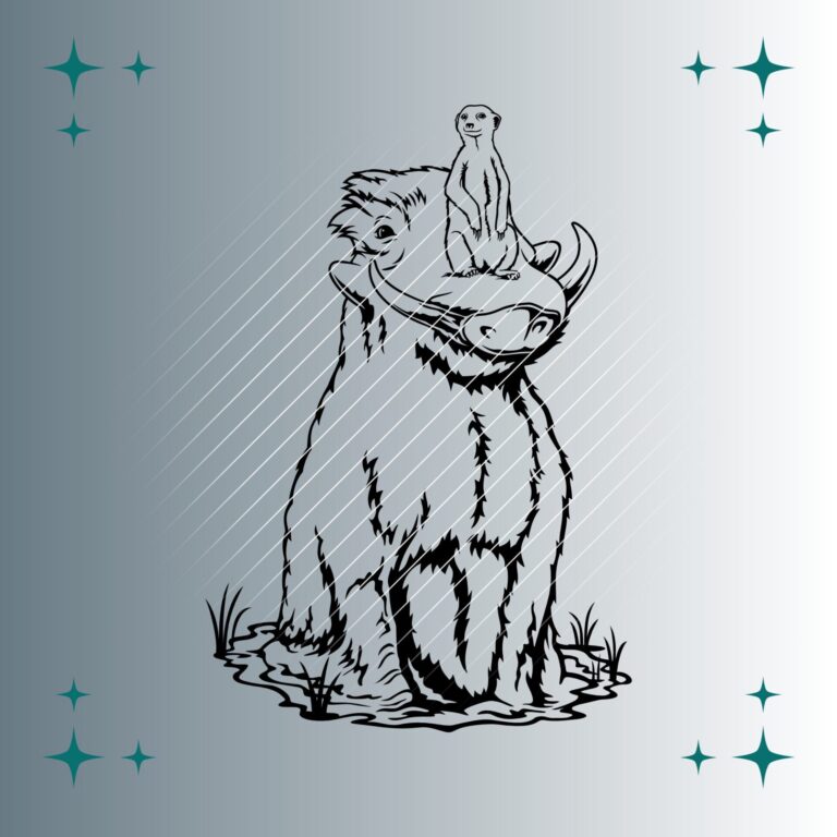Erdmännchen & Warzenschwein | Plotterdatei | SVG & PNG