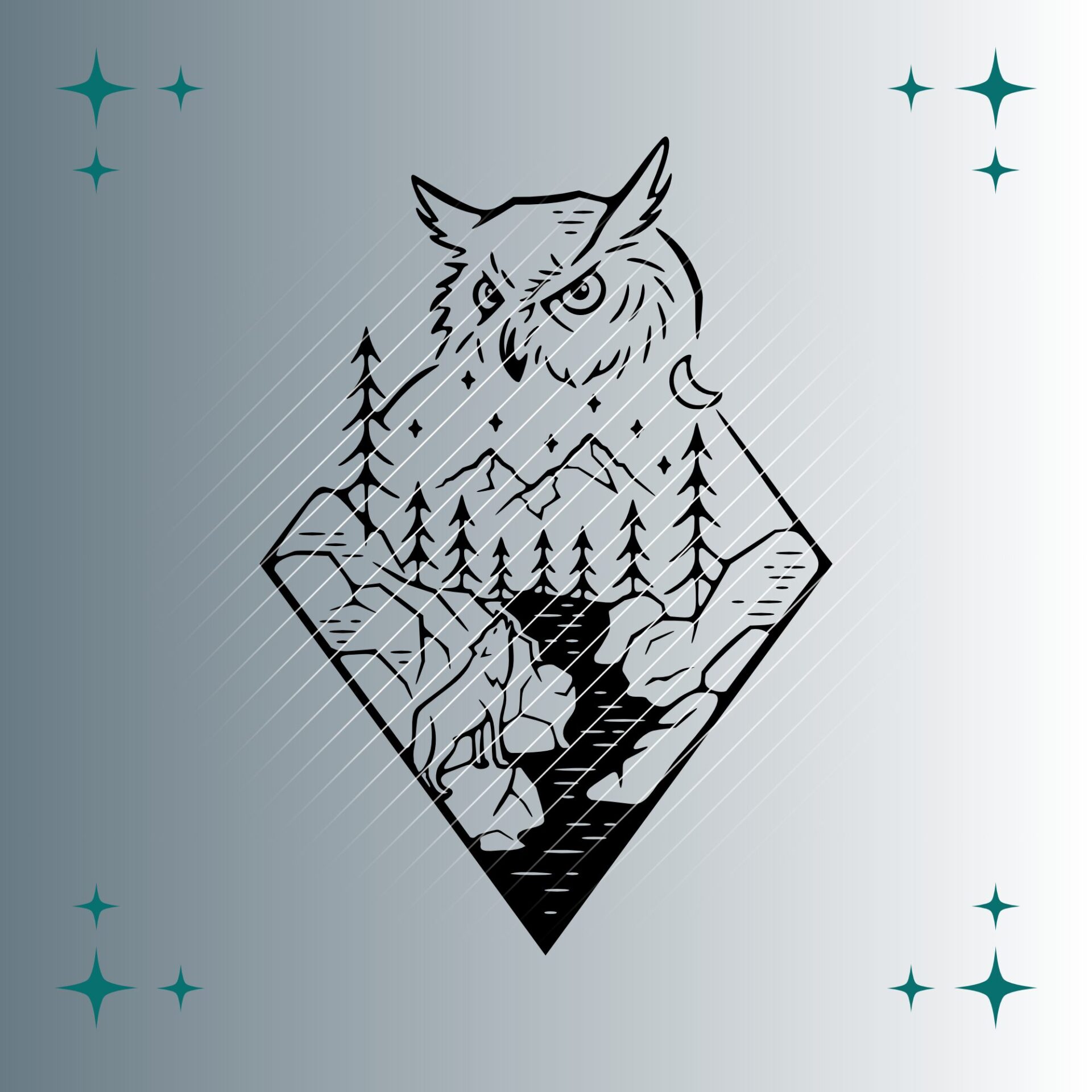Eule & Wolf | Plotterdatei | SVG & PNG