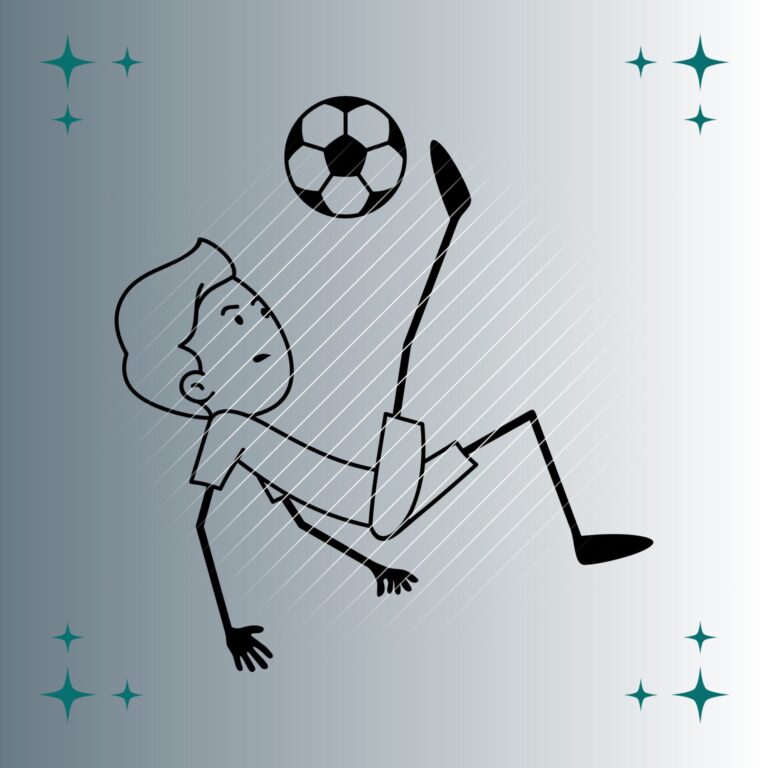 Fußballspieler Strichmännchen #4 | Plotterdatei | SVG & PNG