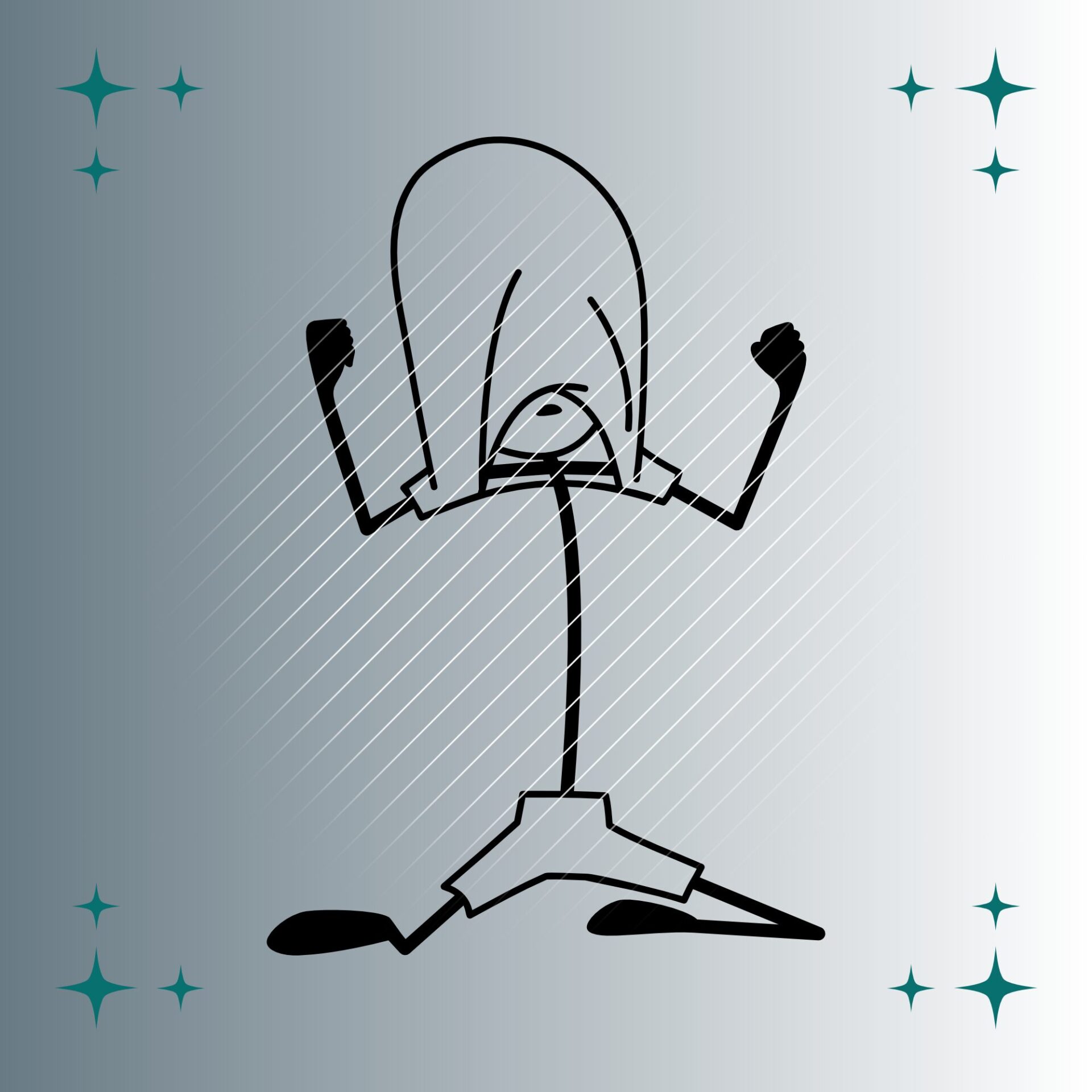 Fußballspieler Strichmännchen #8 | Plotterdatei | SVG & PNG