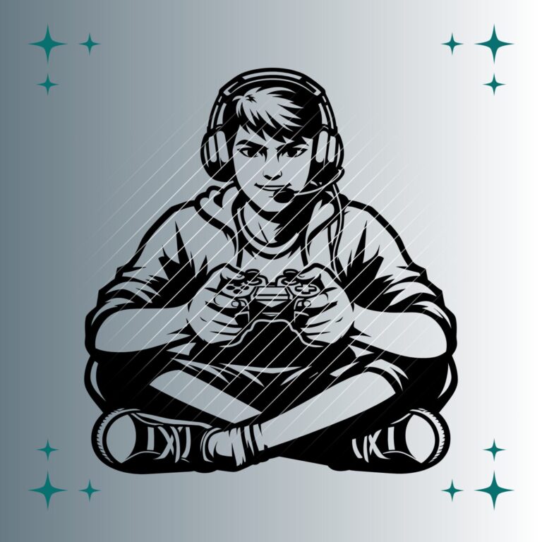 Gamer #2 | Plotterdatei | SVG & PNG