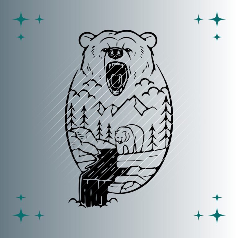 Grizzlybär #2 | Plotterdatei | SVG & PNG