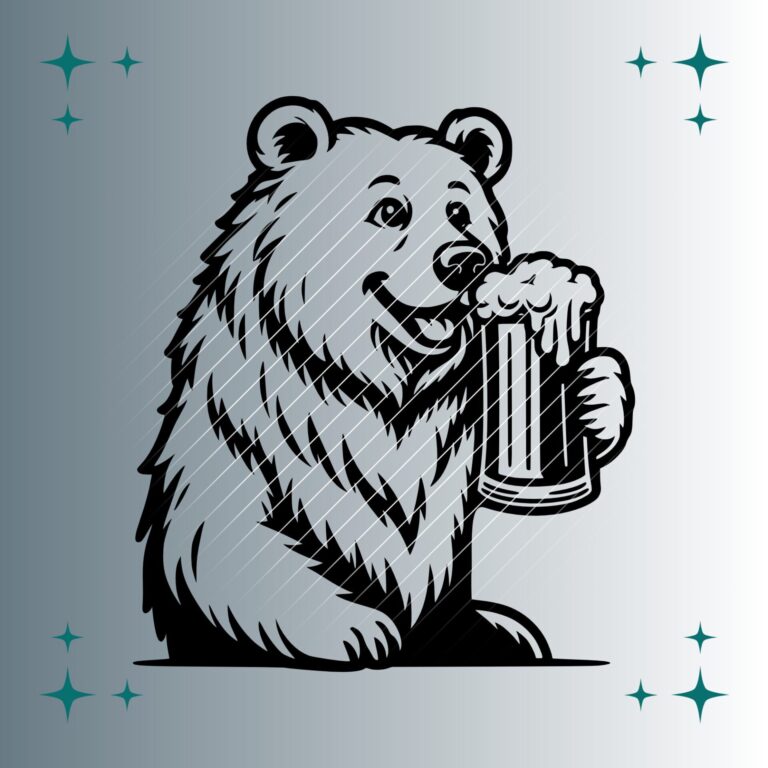 Happy Bär Bier | Plotterdatei | SVG & PNG