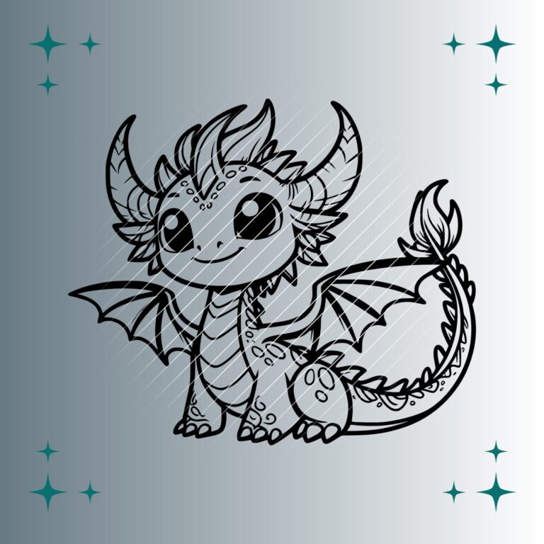 Happy Drache | Plotterdatei | SVG & PNG