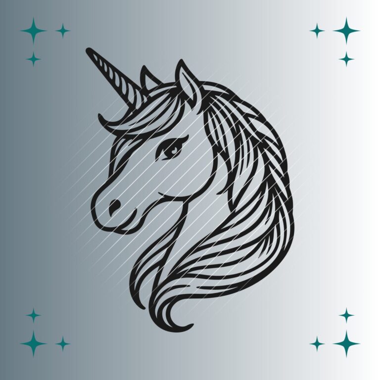 Happy Einhorn | Plotterdatei | SVG & PNG