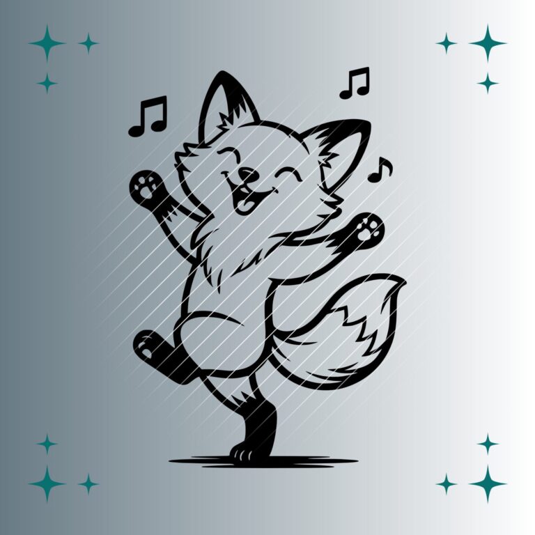 Happy Fuchs Tanzen | Plotterdatei | SVG & PNG