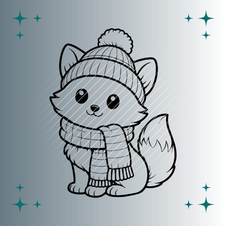 Happy Fuchs Winter | Plotterdatei | SVG & PNG