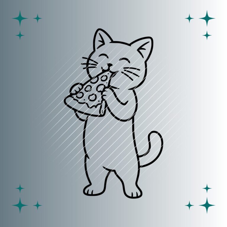 Happy Katze Pizza | Plotterdatei | SVG & PNG