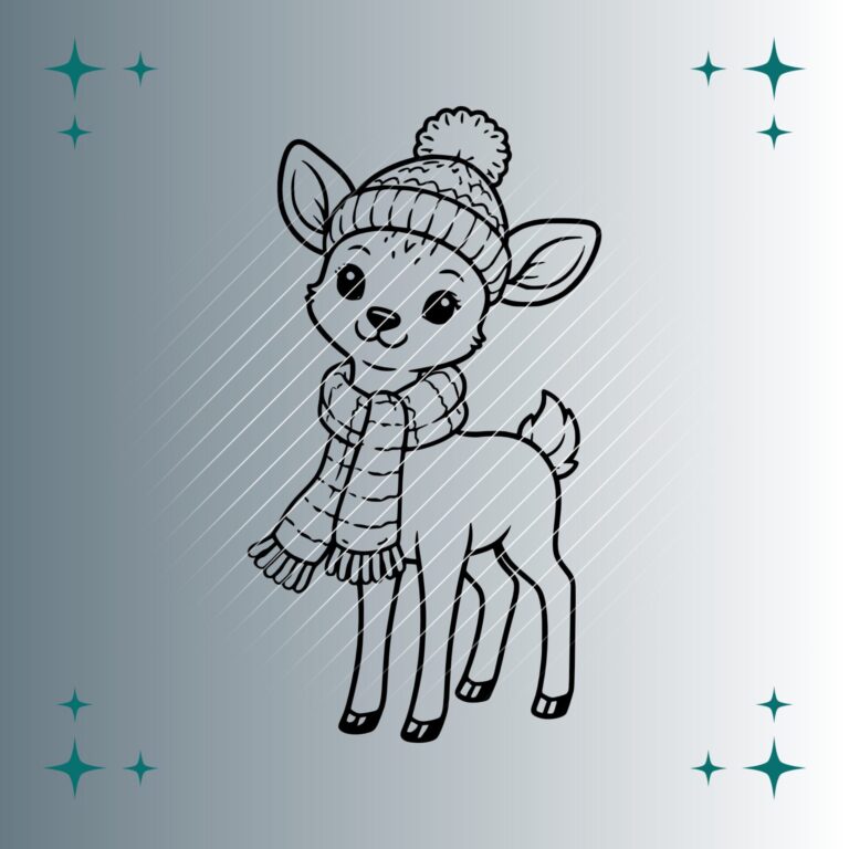 Happy Reh Winter | Plotterdatei | SVG & PNG