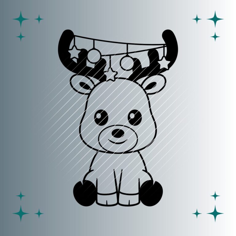 Happy Rentier | Plotterdatei | SVG & PNG