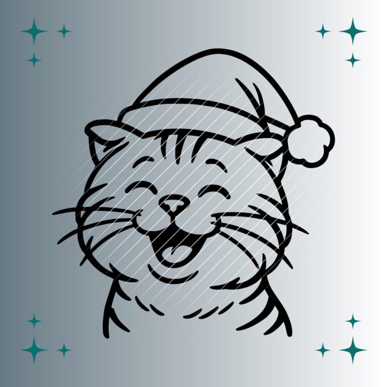 Happy Scottish Fold Weihnachtsmütze | Plotterdatei | SVG & PNG