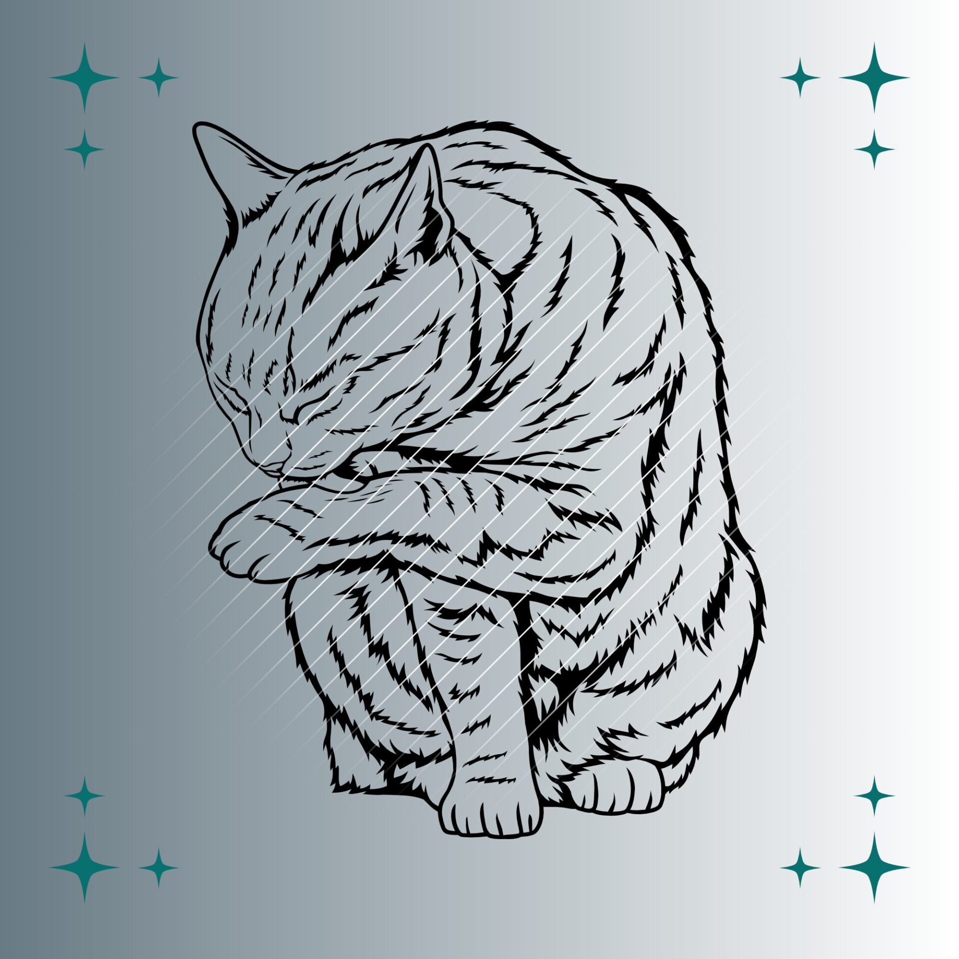 Hauskatze #2 | Plotterdatei | SVG & PNG