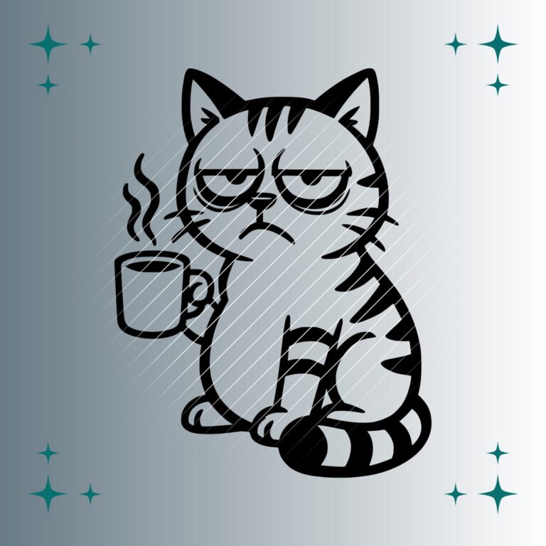 Katze Morgenmuffel | Plotterdatei | SVG & PNG