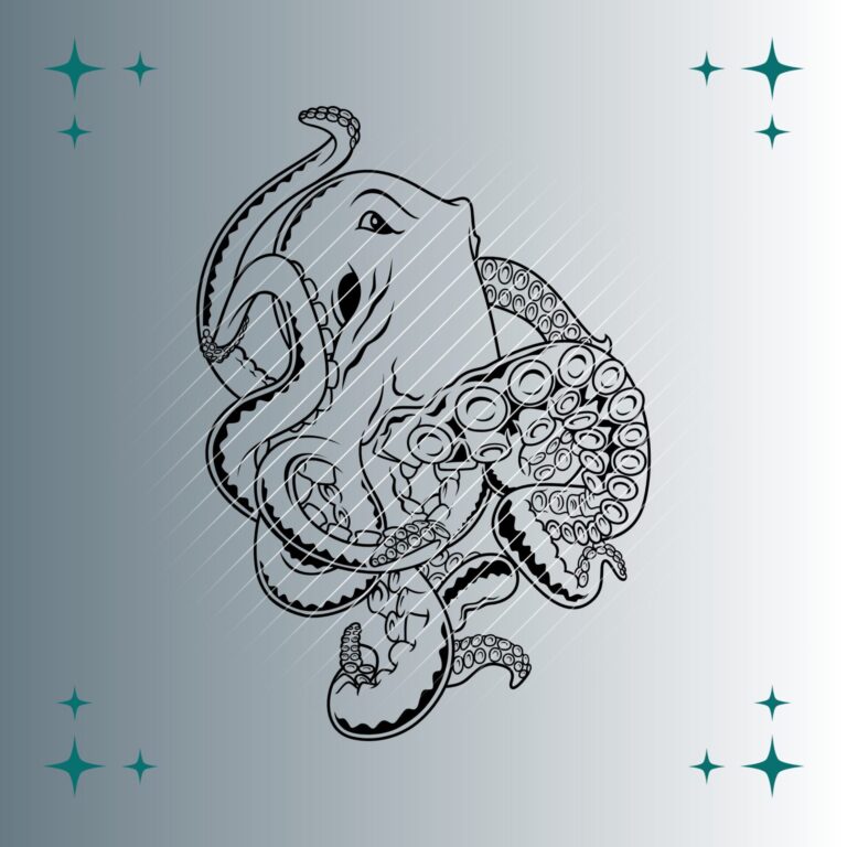 Krake | Plotterdatei | SVG & PNG