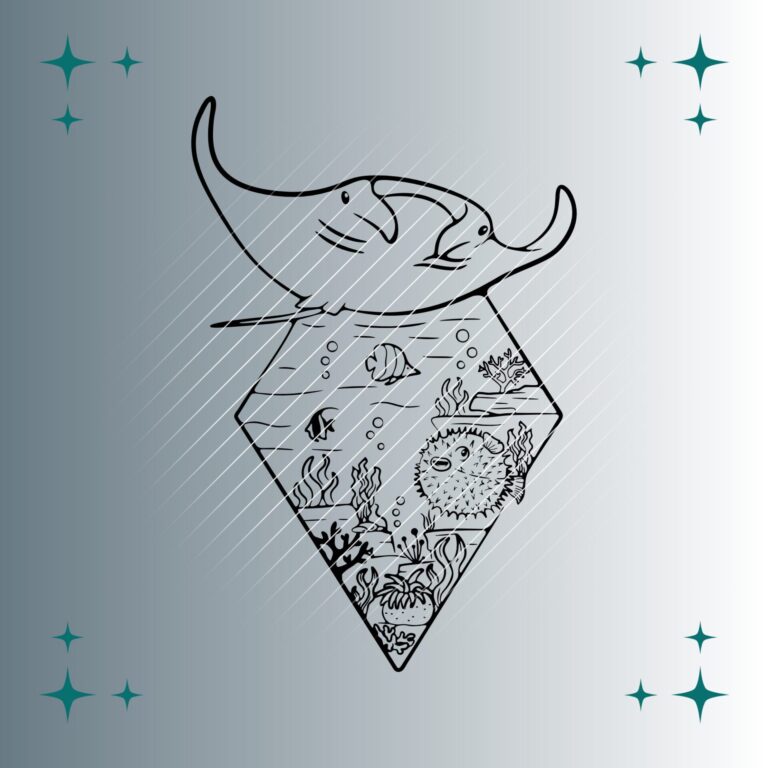 Kugelfisch & Rochen | Plotterdatei | SVG & PNG