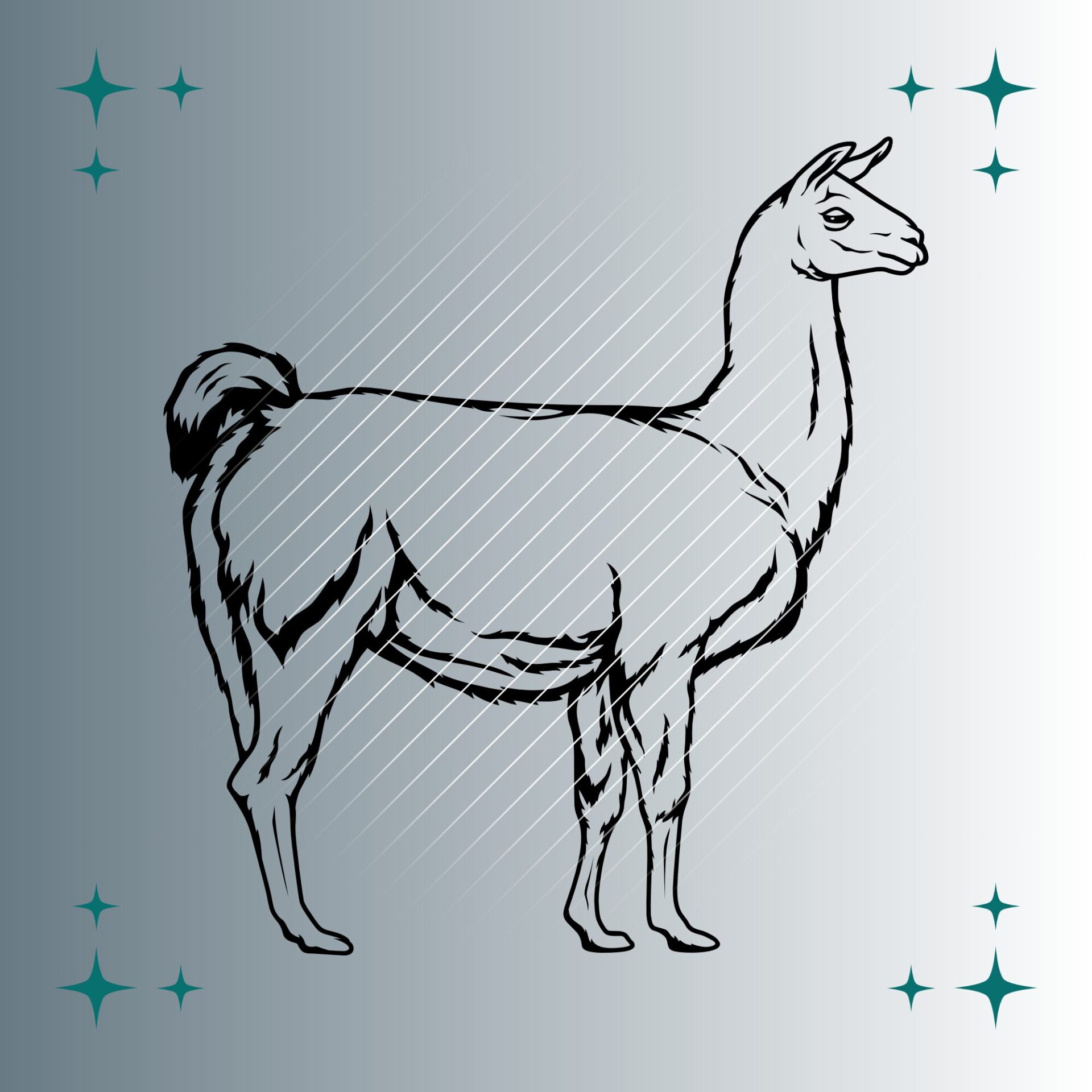 Lama | Plotterdatei | SVG & PNG