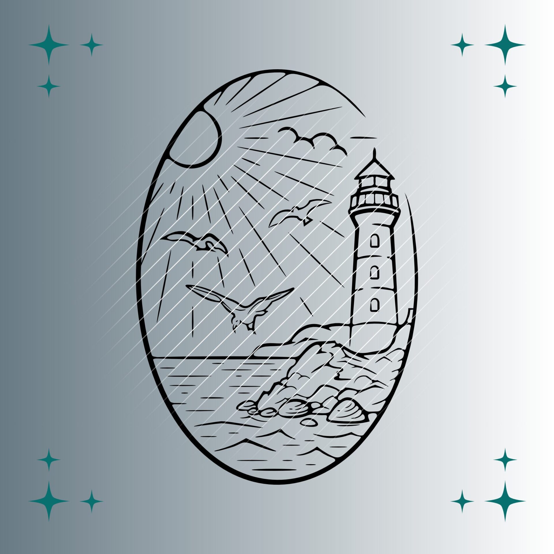 Leuchtturm #3 | Plotterdatei | SVG & PNG