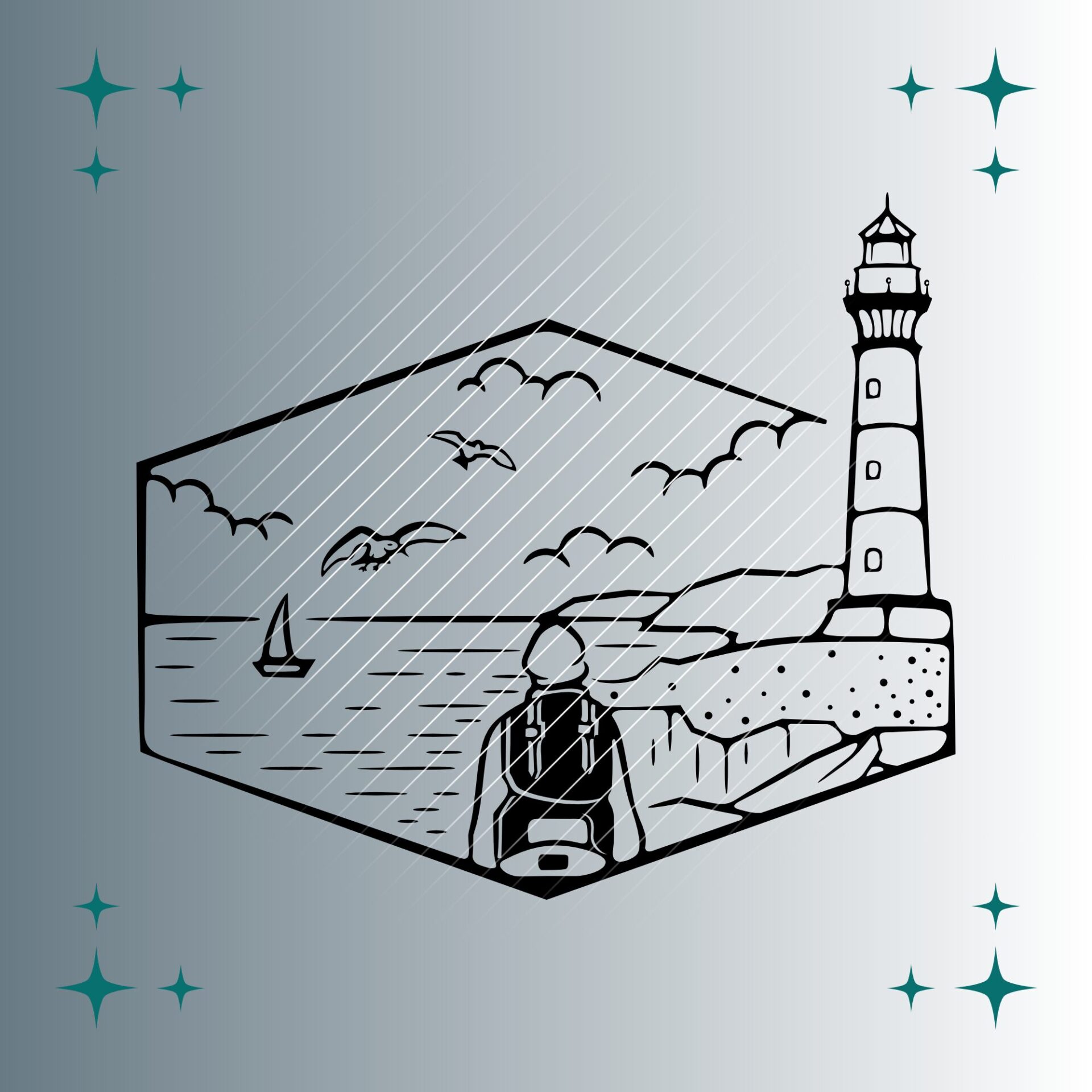 Leuchtturm | Plotterdatei | SVG & PNG
