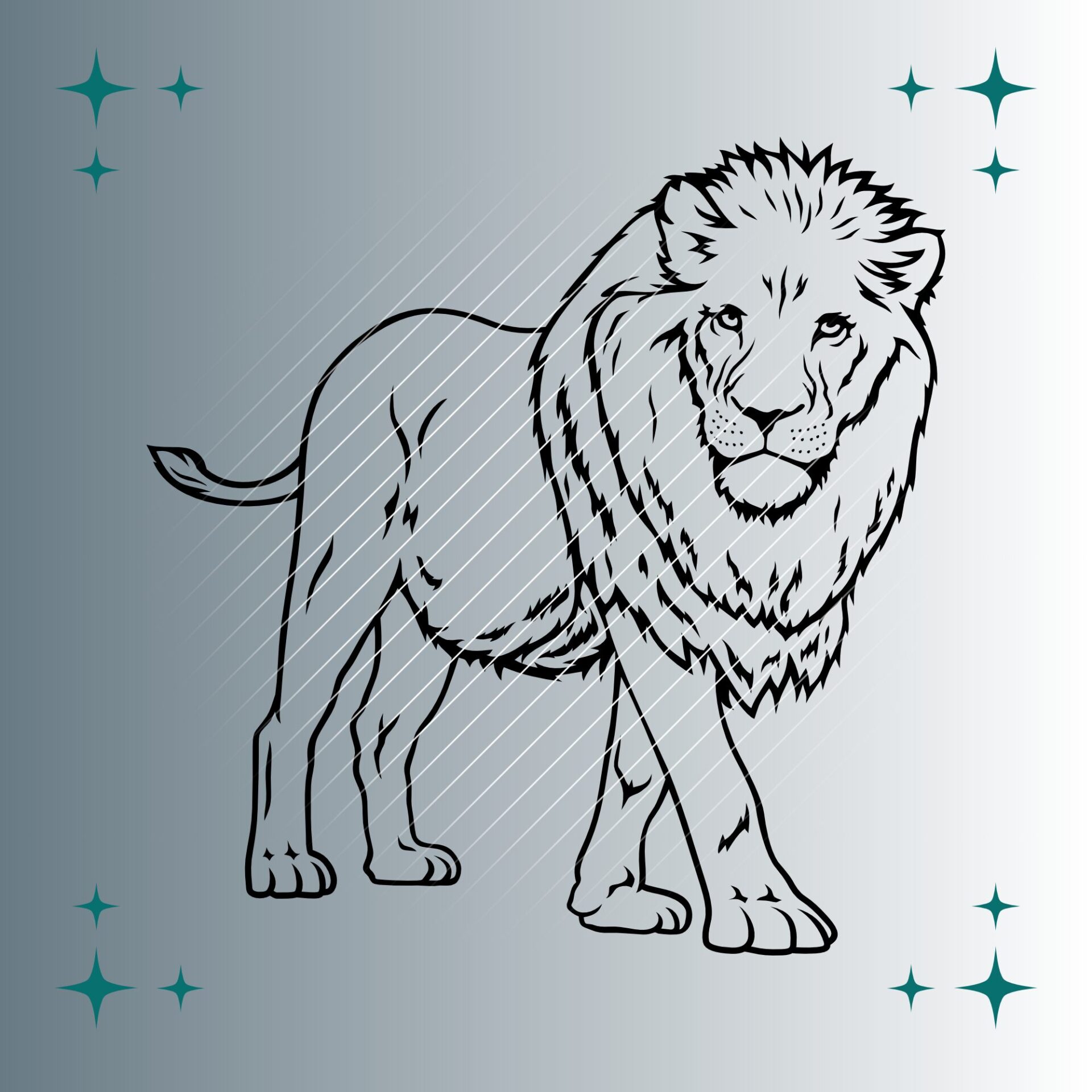 Löwe | Plotterdatei | SVG & PNG