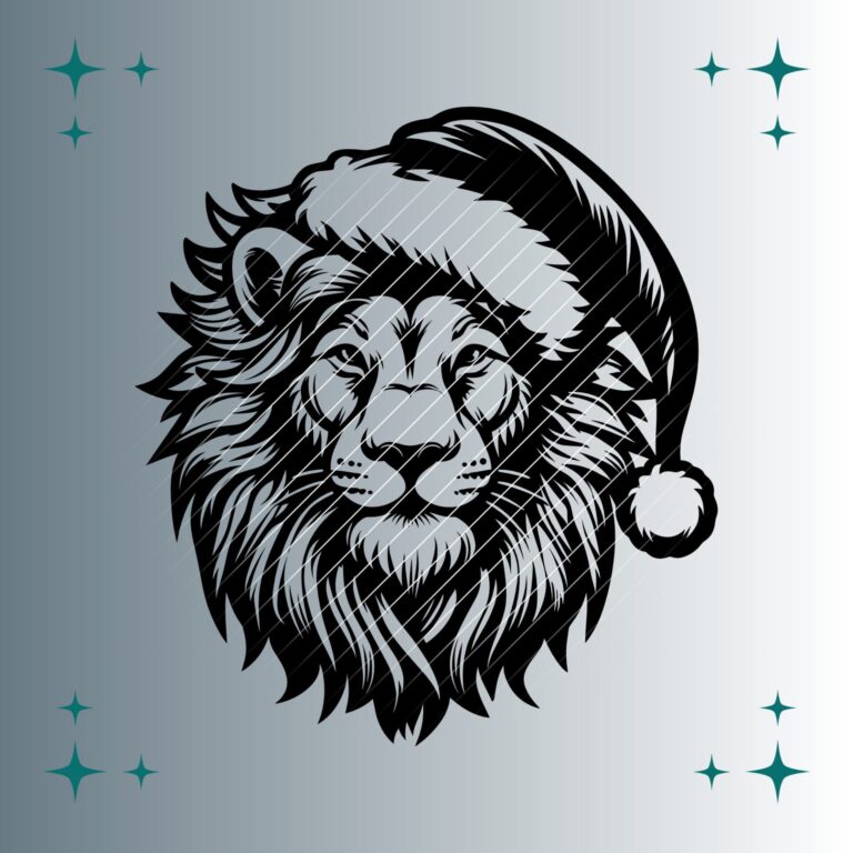Löwe Weihnachtsmütze | Plotterdatei | SVG & PNG