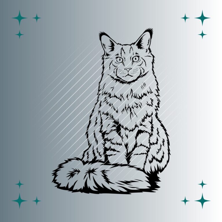 Maine Coon Katze | Plotterdatei | SVG & PNG