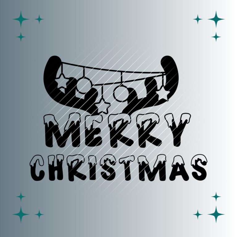 Merry Christmas Rentiergeweih | Plotterdatei | SVG & PNG