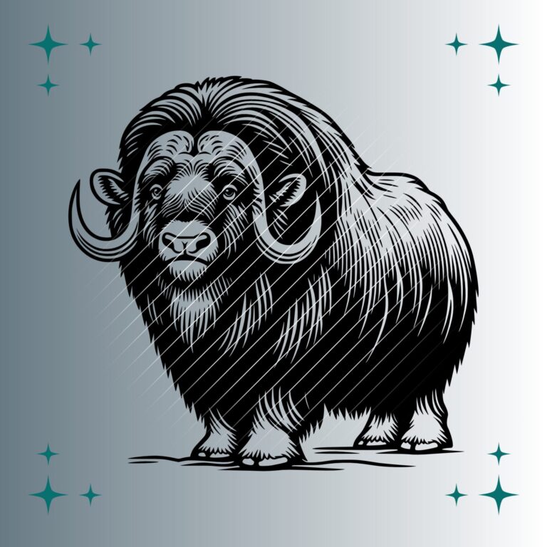 Moschusochse #2 | Plotterdatei | SVG & PNG