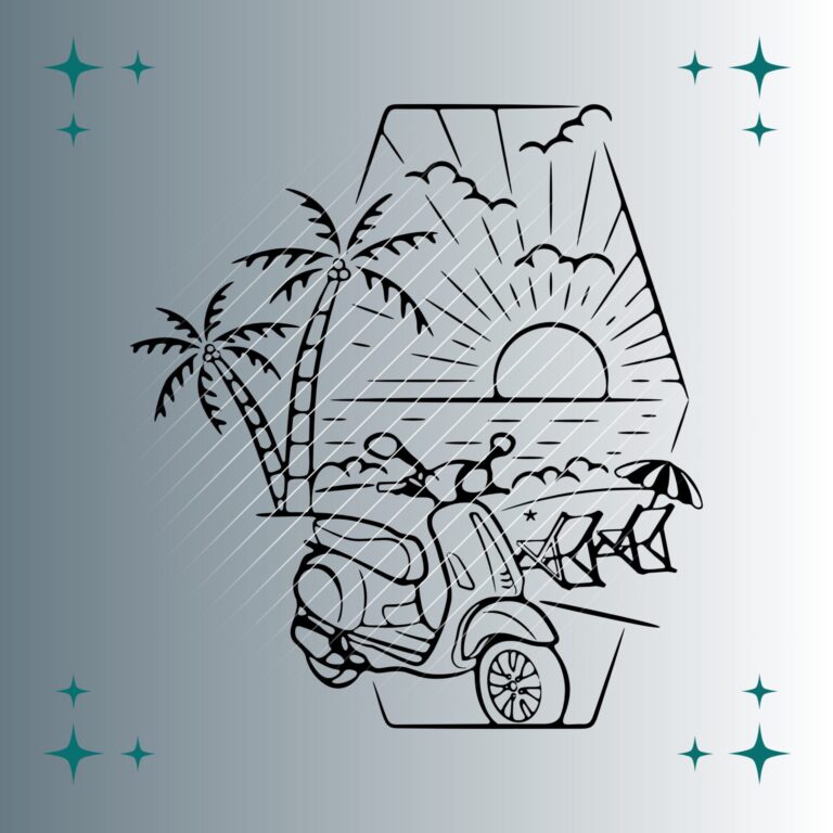 Motorroller #2 | Plotterdatei | SVG & PNG