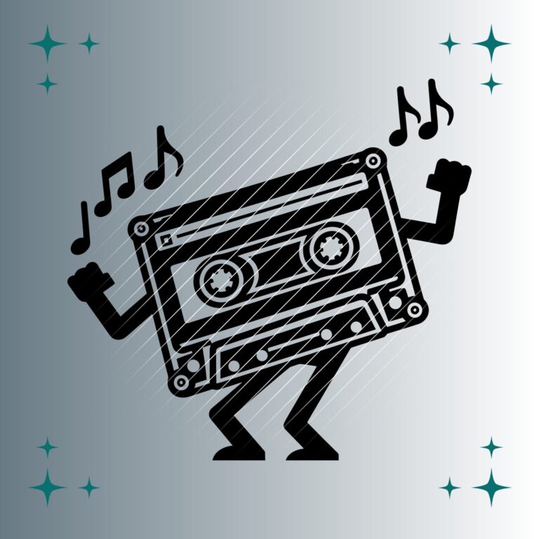 Musikkassette Tänzer | Plotterdatei | SVG & PNG