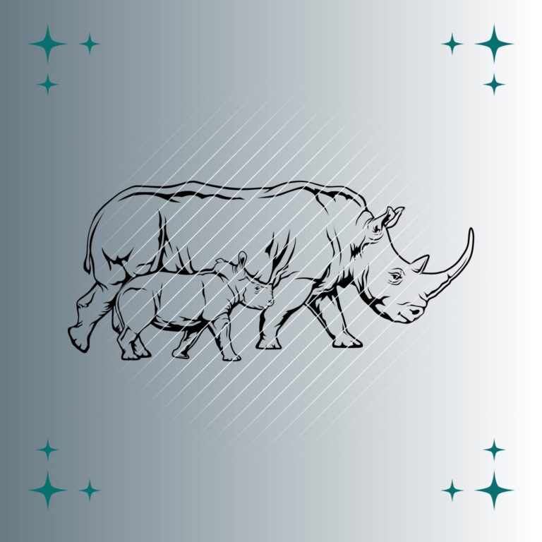 Nashörner | Plotterdatei | SVG & PNG